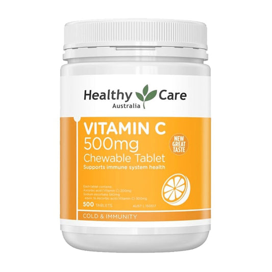 Viên Ngậm Vitamin C Healthy Care Vitamin C 500mg Úc Hộp 500 Viên