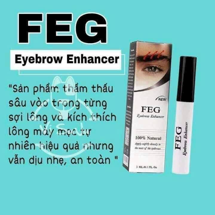 Tinh Chất Serum Dưỡng Mày FEG Eyebrow Enhancer 100% natural USA 3ml
