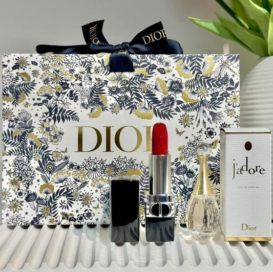 Gift Set Mini Miss Dior 2 Món Nước Hoa Mini Và Son Fullsize