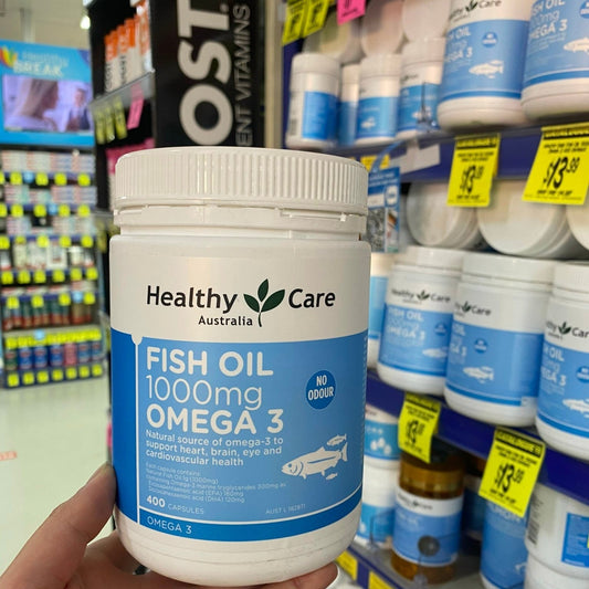 Viên Uống DầU Cá Omega 3 Healthy Care Fish Oil 1000mg Úc 400viên