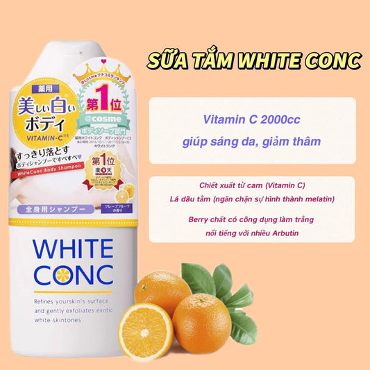 Sữa Tắm Trắng Toàn Thân White ConC Nhật Bản 360ml
