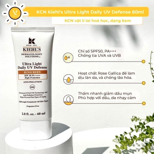 Kem Chống Nắng Kiehls Ultra Light Daily Uv Defense Sunscreen Spf 50 Pa +++ 60ml- dưỡng ẩm