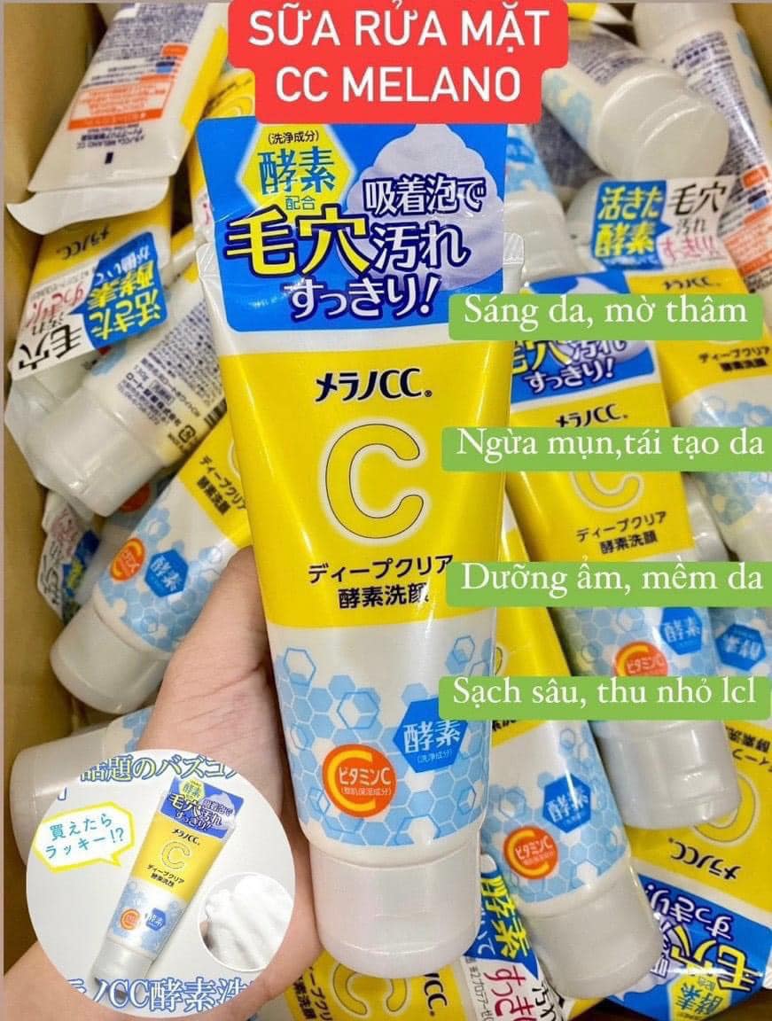 Sữa Rửa Mặt Cc Melano Vitamin C Nhật Bản 130g Trị Mụn, Ngăn Ngừa Nám Tàn Nhang Mẫu Mới