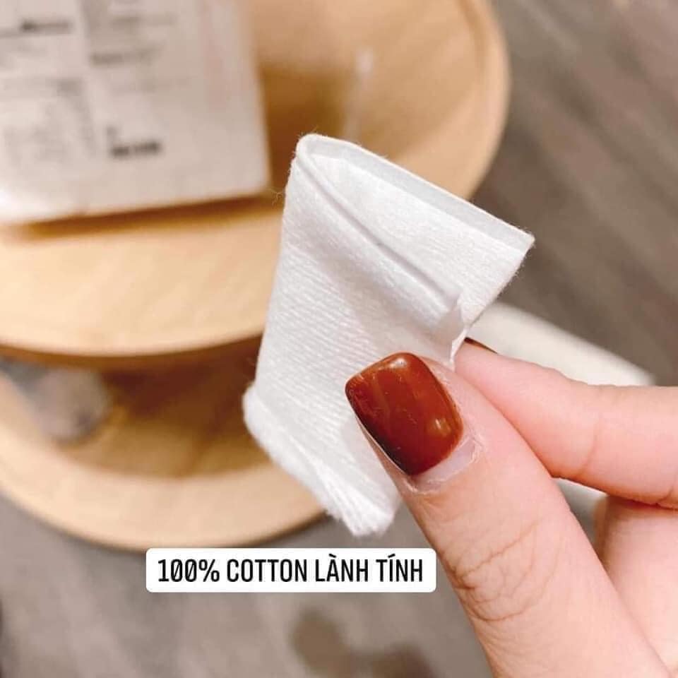 Bông Tẩy Trang Muji Nhật 189 Miếng 100% Cotton Mềm, Mịn, Dai