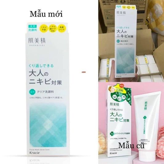 Sữa Rửa Mặt Trị Mụn Kracie Hadabisei Acne Care 110g Nhật Bản