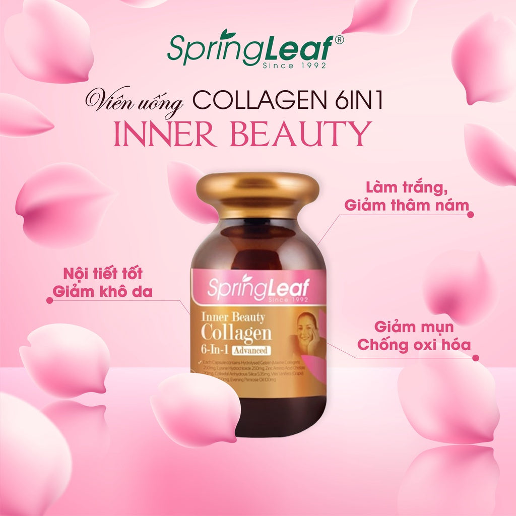 Viên Uống Collagen Springleaf 6 In 1 Úc Hộp 90viên